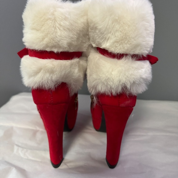 Red and White Platform Booties (never worn) - Picture 2 of 4